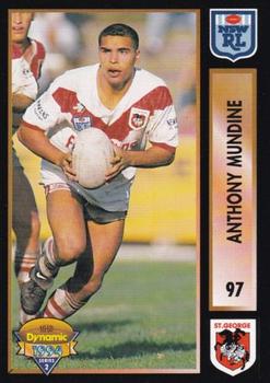 1994 Dynamic Rugby League Series 2 #97 Anthony Mundine Front